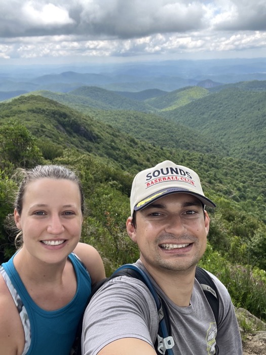 Michal and Austin on a mountain hike